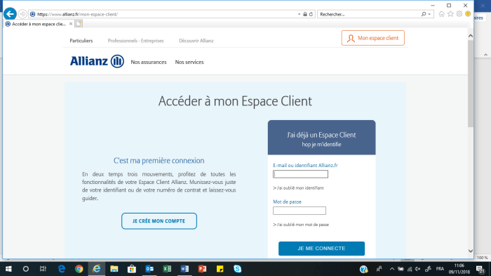 Allianz online customer account - BH Assurances Allianz online