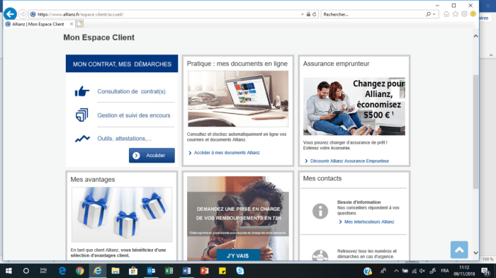 Allianz online customer account - BH Assurances Allianz online
